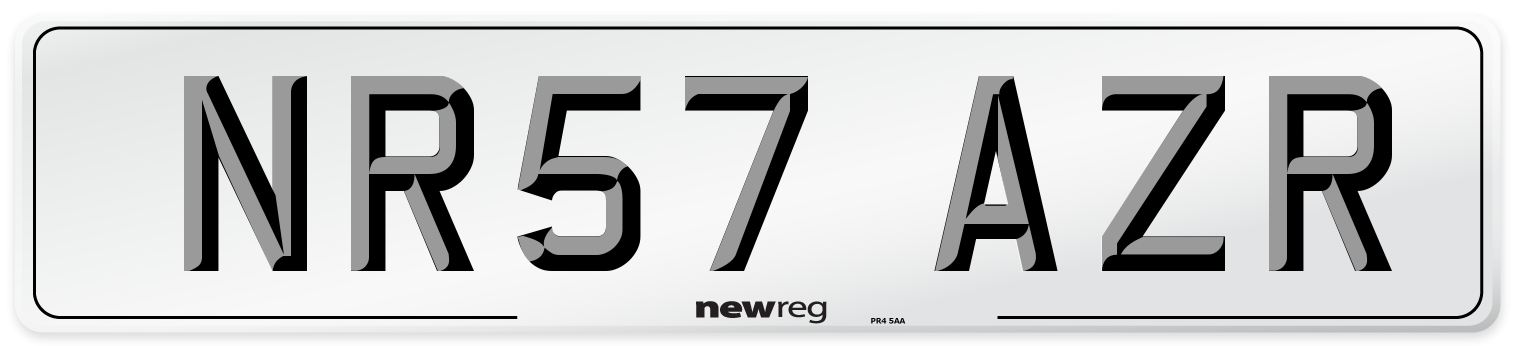 NR57 AZR Number Plate from New Reg